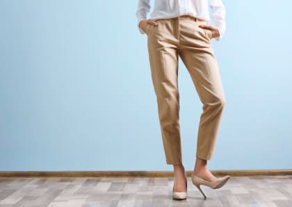 Buy silver brown chanderi silk pants for women | Priya Chaudhary